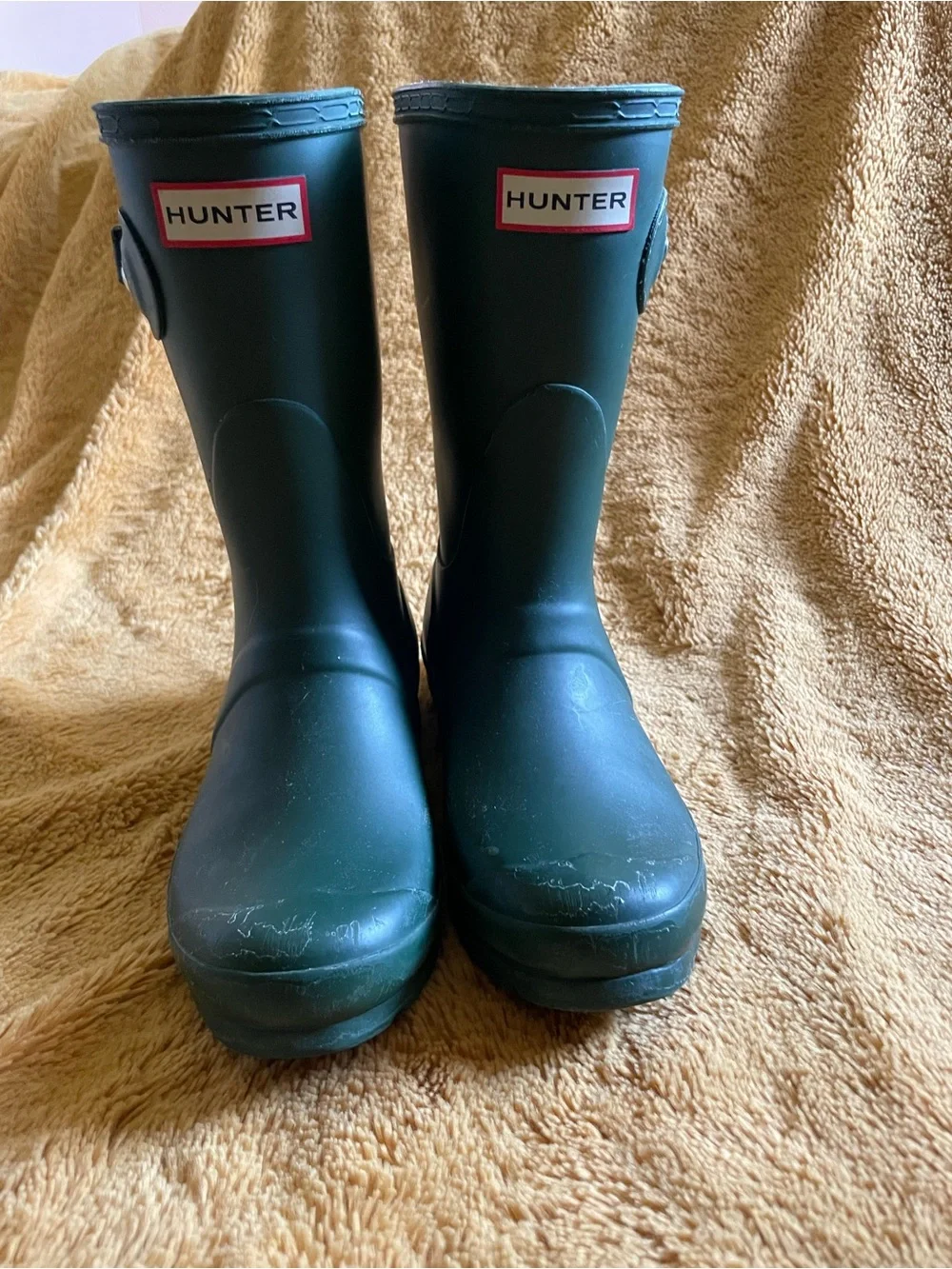Hunter Kids Dark Green Waterproof Rain Boots
